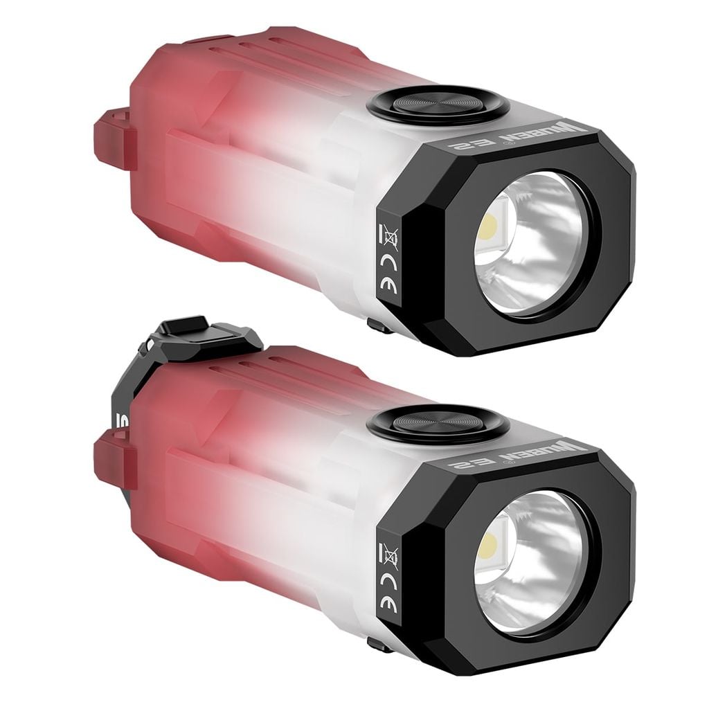 Wuben E2 Đèn pin EDC dây chuyền móc khóa 150LMs, chất liệu dạ quang