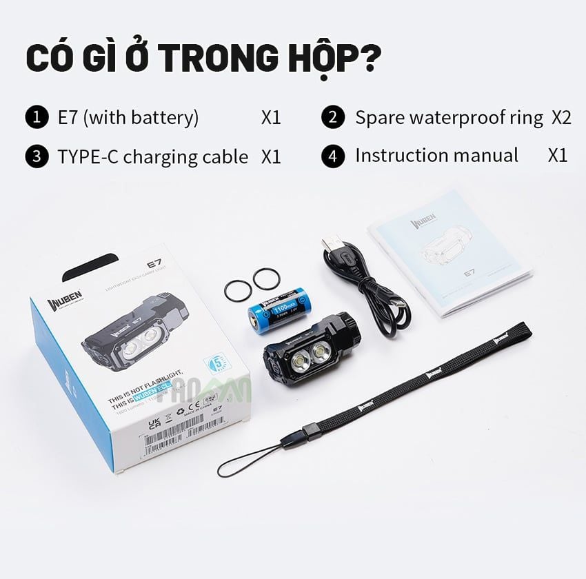 Wuben E7 Đèn pin EDC biến hình đa năng