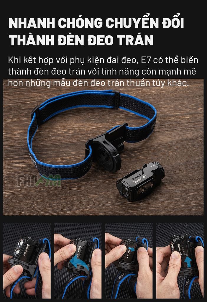 Wuben E7 Đèn pin EDC biến hình đa năng