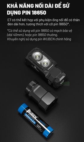 Wuben E7 Đèn pin EDC biến hình đa năng