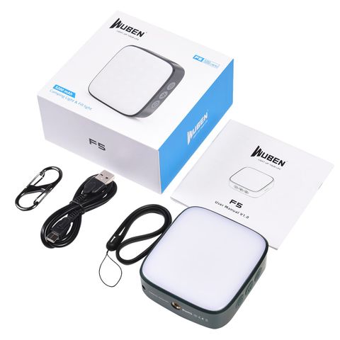 Wuben F5 Đèn pin vuông trợ sáng cắm trại 500 Lumens kiêm sạc dự phòng