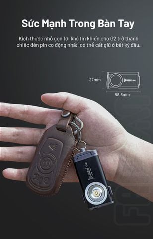 Wuben G2 đèn pin móc khóa nhỏ gọn 500LM pin sạc Type-C
