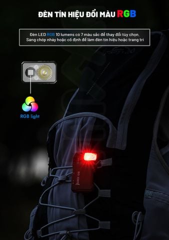 Wuben G5 đèn pin móc khóa xoay đầu đa năng