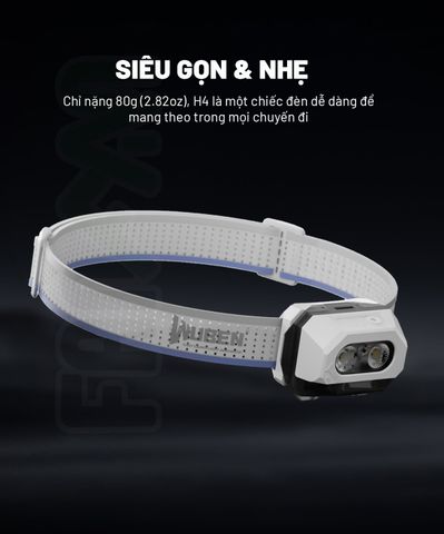 Wuben H4 Siêu đèn pin đội đầu chạy trail