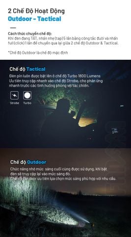 Wuben H8 đèn pin hiệu suất cao chiếu xa 1000m 1800LM (Deluxe kit)