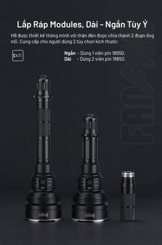 Wuben H8 đèn pin hiệu suất cao chiếu xa 1000m 1800LM (Deluxe kit)