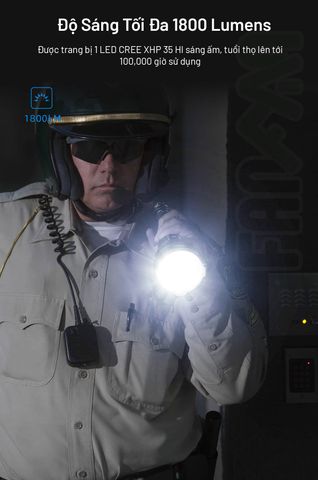 Wuben H8 đèn pin hiệu suất cao chiếu xa 1000m 1800LM (Deluxe kit)