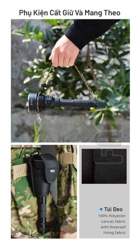 Wuben H8 đèn pin hiệu suất cao chiếu xa 1000m 1800LM (Deluxe kit)