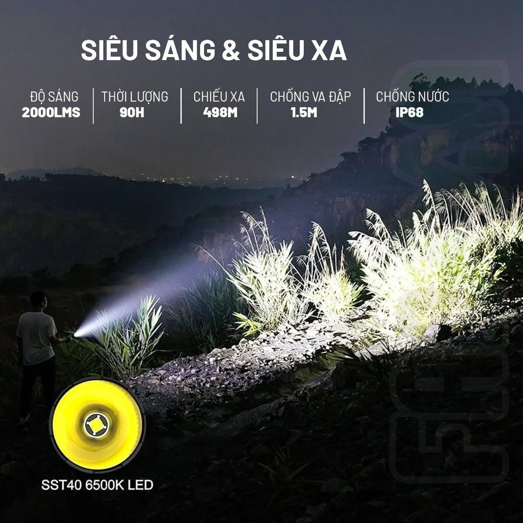 Wuben T1 Đèn pin Tactical tác chiến chuyên dụng