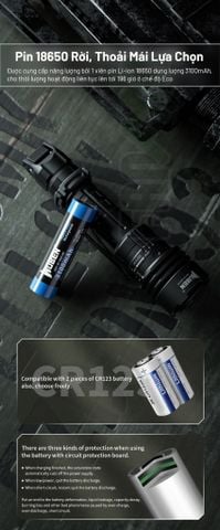 Wuben T1 Đèn pin Tactical tác chiến chuyên dụng