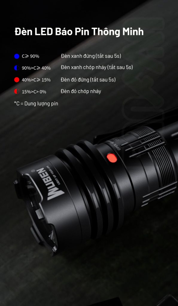 Wuben T1 Đèn pin Tactical tác chiến chuyên dụng