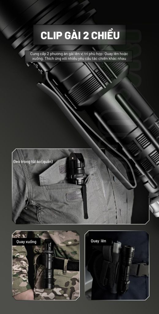 Wuben T1 Đèn pin Tactical tác chiến chuyên dụng