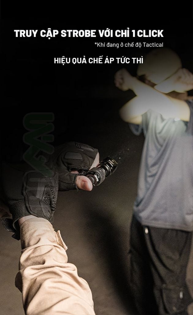 Wuben T4 đèn pin tác chiến Tactical nhỏ gọn (Tặng kèm Tac-ring)