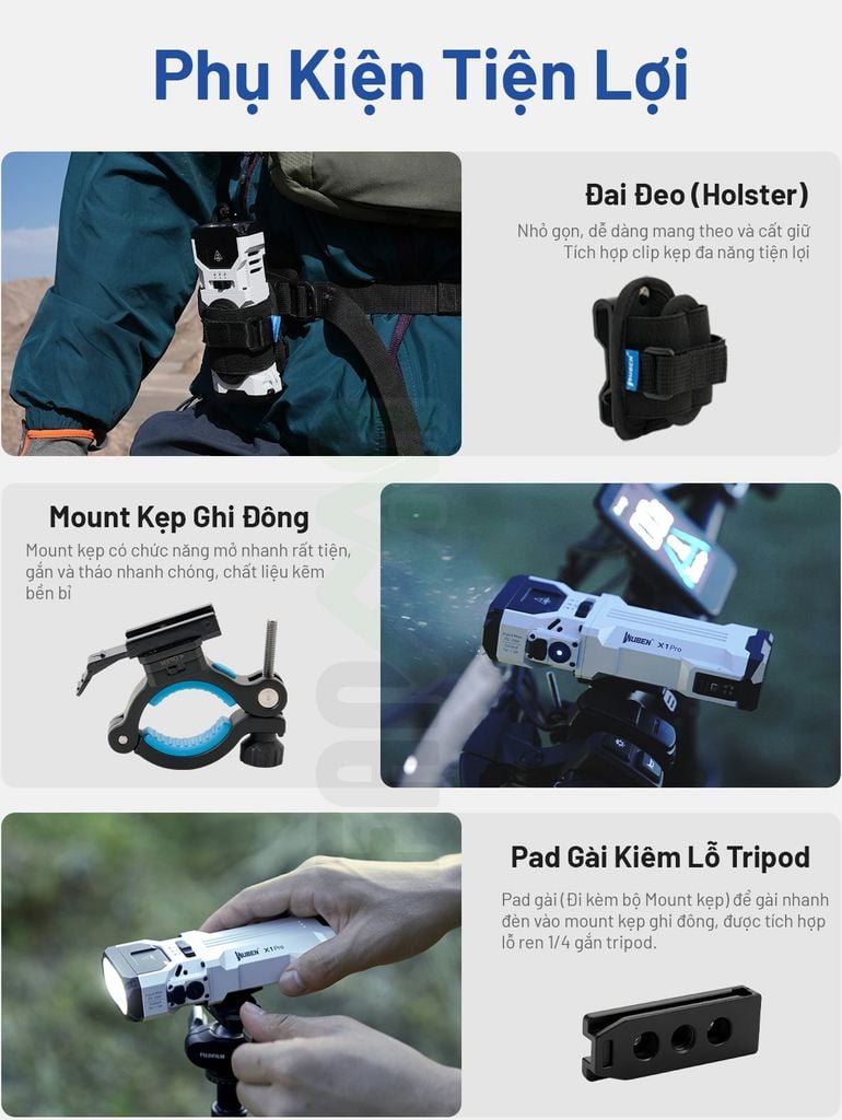 Wuben X1 Pro Đèn pin EDC công suất lớn 12,300Lumens