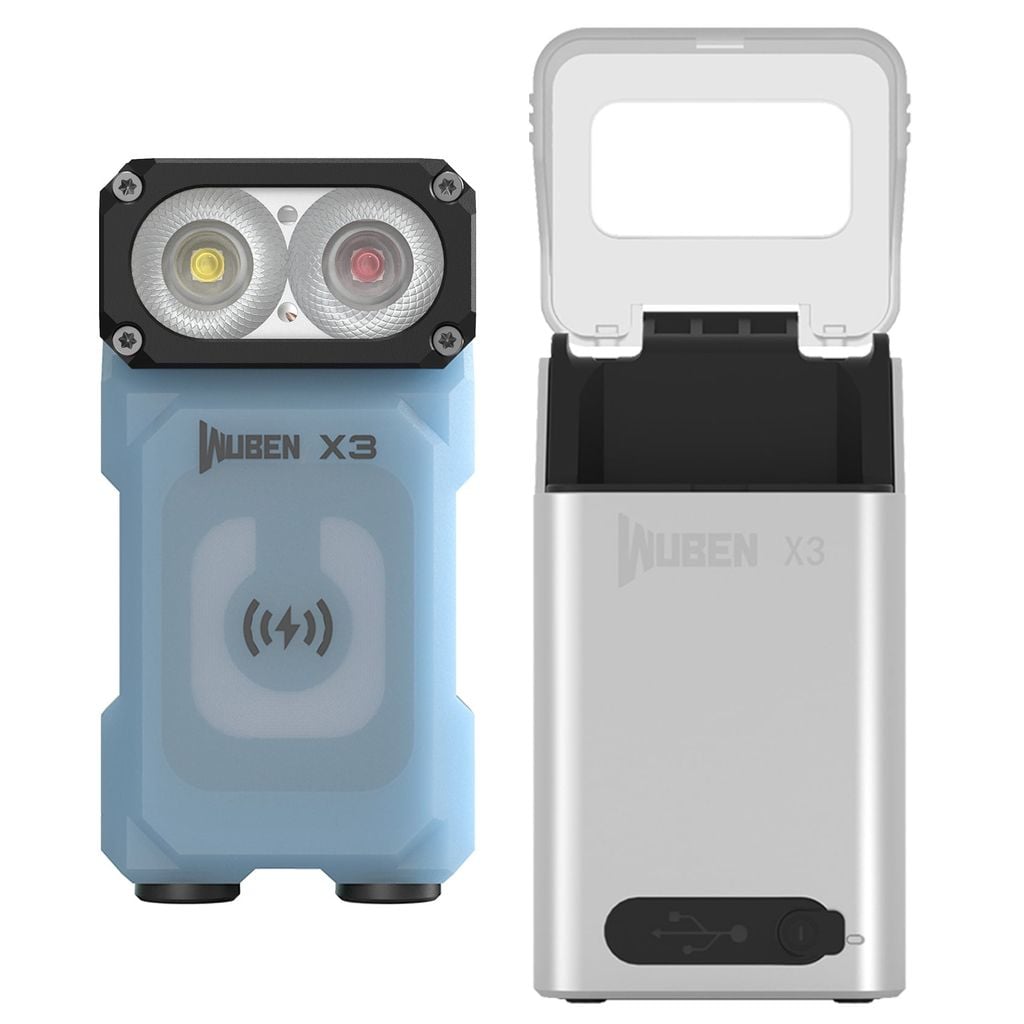 Wuben X3 Pro đèn pin EDC cú vọ xoay đầu đa năng kèm hộp sạc