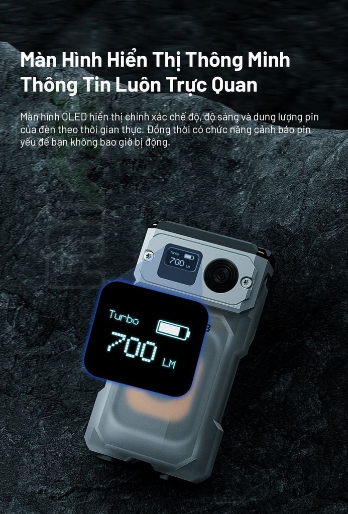 Wuben X3 Pro đèn pin EDC cú vọ xoay đầu đa năng kèm hộp sạc