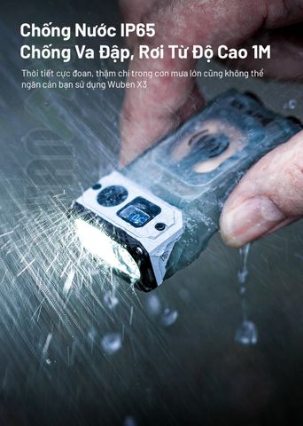Wuben X3 Pro đèn pin EDC cú vọ xoay đầu đa năng kèm hộp sạc