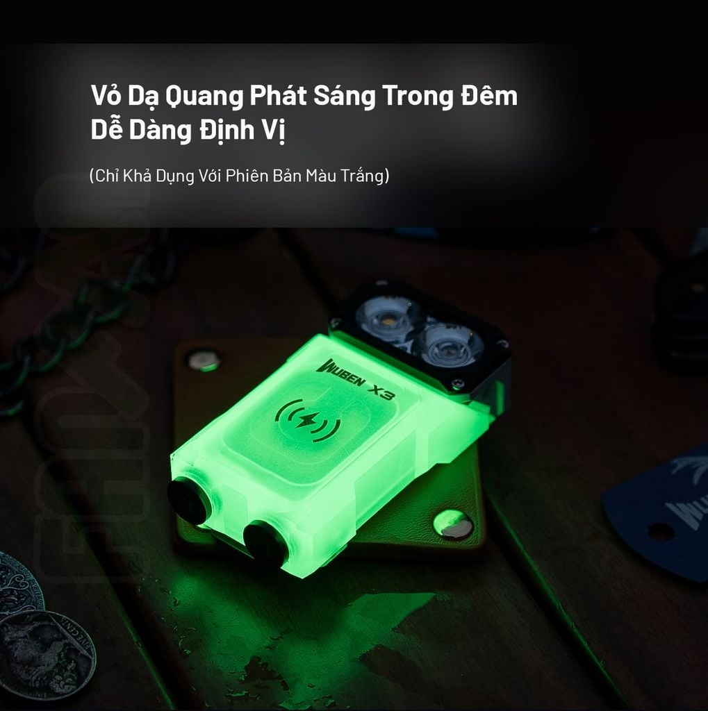 Wuben X3 Pro đèn pin EDC cú vọ xoay đầu đa năng kèm hộp sạc
