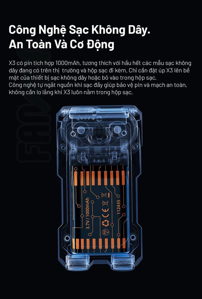 Wuben X3 Pro đèn pin EDC cú vọ xoay đầu đa năng kèm hộp sạc