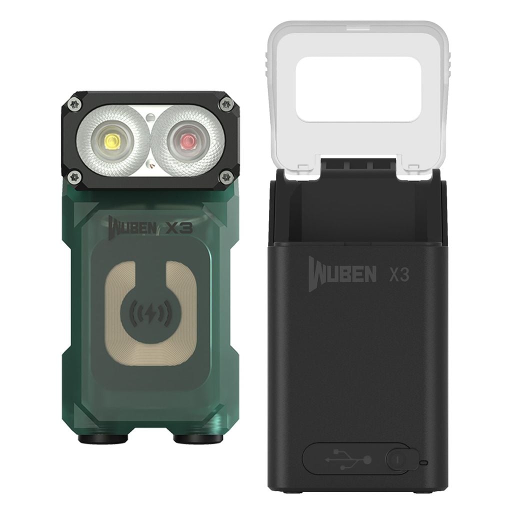 Wuben X3 Pro đèn pin EDC cú vọ xoay đầu đa năng kèm hộp sạc