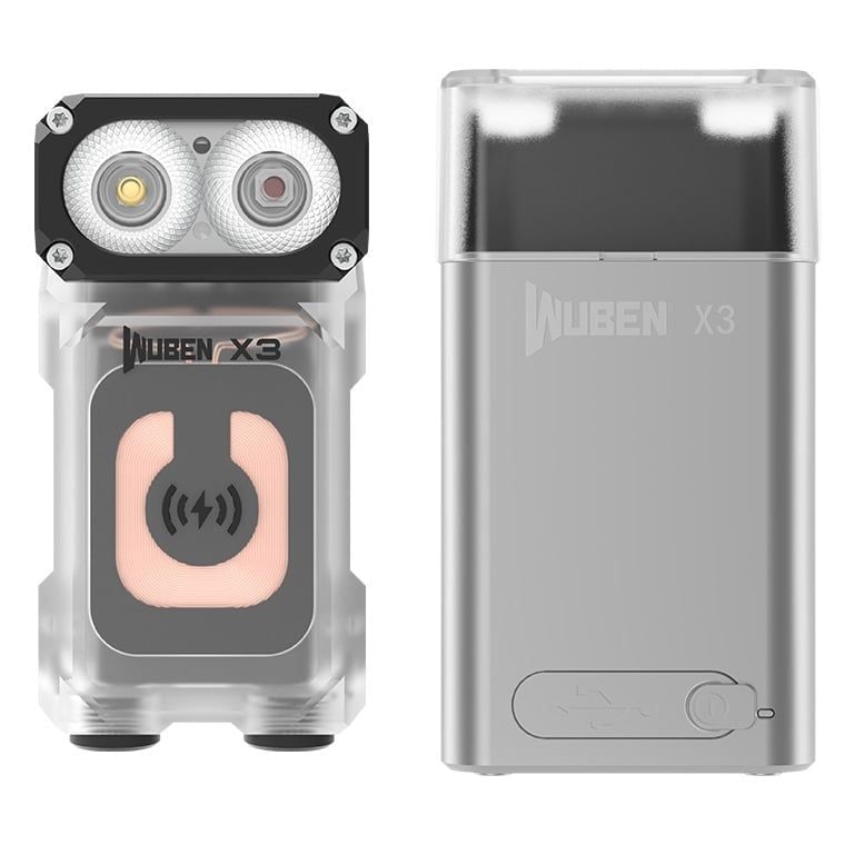 Wuben X3 Pro đèn pin EDC cú vọ xoay đầu đa năng kèm hộp sạc