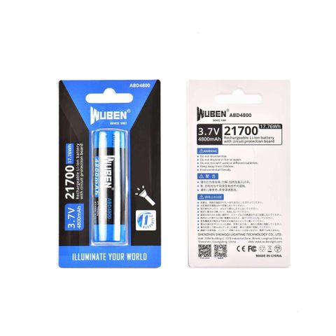 Pin sạc cỡ 21700 - 4800mAh Wuben ABD4800
