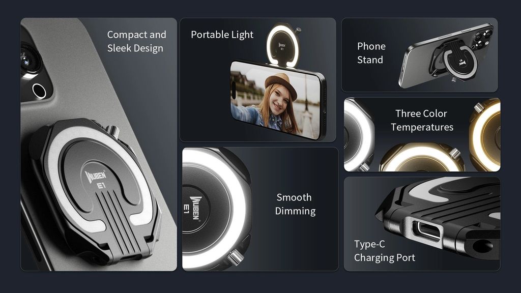 Wuben E1 Đèn pin selfie cho điện thoại