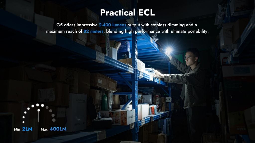 Wuben G5 đèn pin móc khóa xoay đầu đa năng