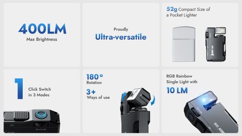 Wuben G5 đèn pin móc khóa xoay đầu đa năng