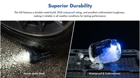 Wuben G5 đèn pin móc khóa xoay đầu đa năng