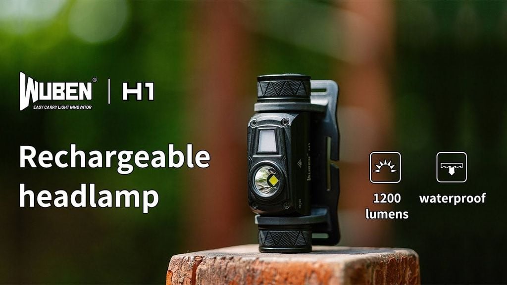 Wuben H1 đèn pin đội đầu đa năng pin sạc 18650 thay được