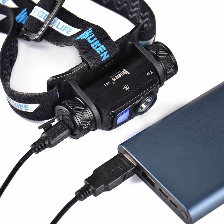 Wuben H1 đèn pin đội đầu đa năng pin sạc 18650 thay được