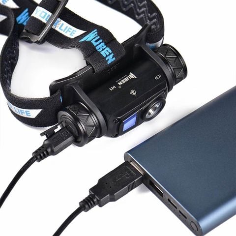 Wuben H1 đèn pin đội đầu đa năng pin sạc 18650 thay được
