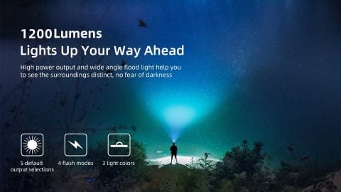 Wuben H1 đèn pin đội đầu đa năng pin sạc 18650 thay được