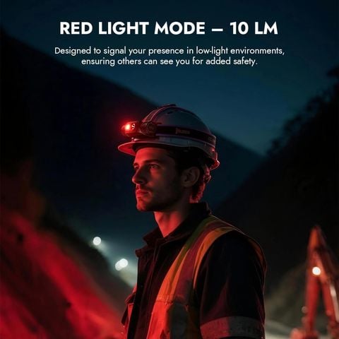 Wuben H1 đèn pin đội đầu đa năng pin sạc 18650 thay được