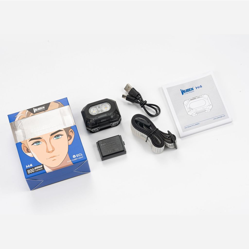 Wuben H4 Đèn pin đội đầu