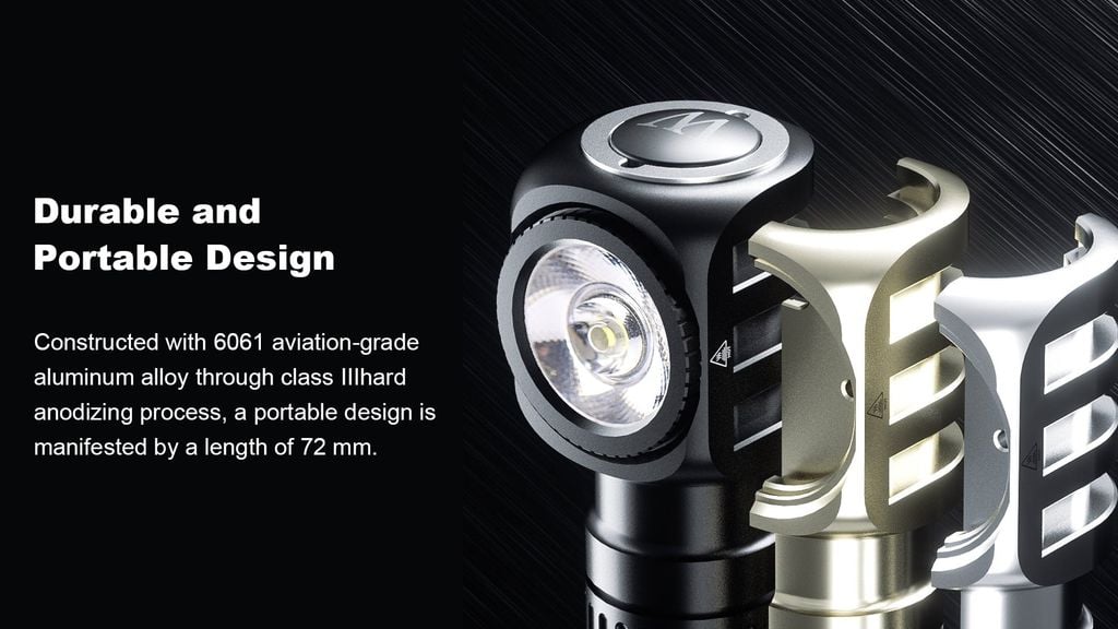 Wuben H5 Đèn đeo trán đa năng pin sạc 14500 thay được