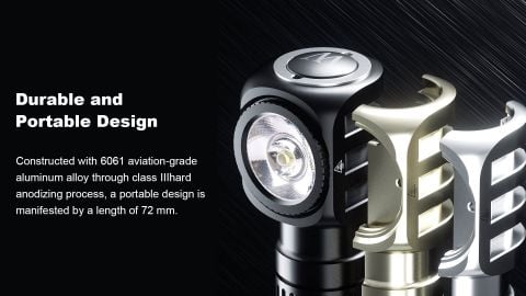 Wuben H5 Đèn đeo trán đa năng pin sạc 14500 thay được