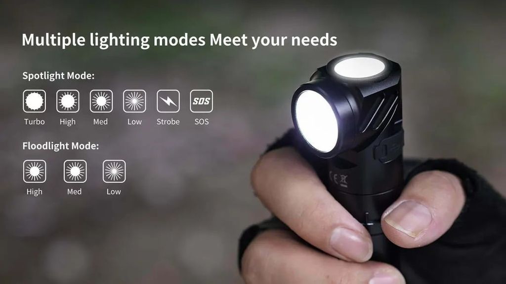 Wuben L1 đèn pin 2 kênh sáng đa năng