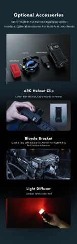 Wuben X2Pro+ Đèn pin EDC đa năng 1500Lumens 2 pin 14500 tháo rời