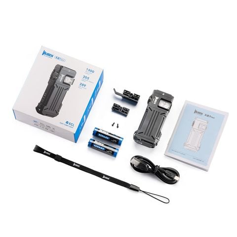 Wuben X2Pro+ Đèn pin EDC đa năng 1500Lumens 2 pin 14500 tháo rời