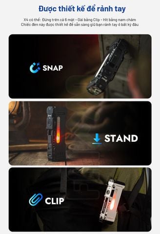 Wuben X4 đèn pin EDC đa năng