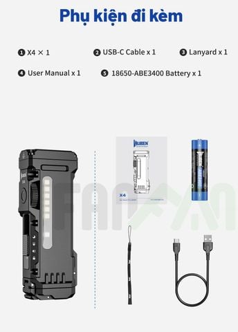 Wuben X4 đèn pin EDC đa năng