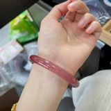  Vòng Tay Thạch Anh Dâu Hồng Nguyên Khối 