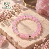 Vòng Tay Thạch Anh Hồng Mix Ngũ Điếu – ảnh 1