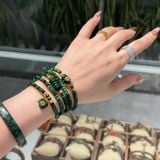 Chuỗi Quấn Cẩm Thạch Phỉ Thúy Sơn Thủy Jadeite A Mix Tỳ Hưu Vàng 10K – ảnh 1