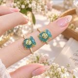 Nhẫn Cẩm Thạch Phỉ Thúy Lam Ngọc Túi Tiền Bọc Vàng 10K – ảnh 2