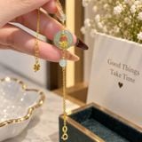 Lắc Tay Vàng Liên Hoa Bọc Đồng Điếu Cẩm Thạch Phỉ Thúy Lam Ngọc – ảnh 2