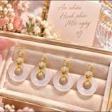 Mặt Dây Chuyền Cẩm Thạch Phỉ Thúy Lam Ngọc Và Mã Não Trắng Hồ Ly Đồng Điếu Vàng 10K – ảnh 2