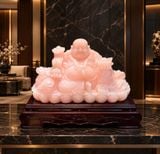 Tượng Phật Di Lặc Ngọc Onyx Hồng – ảnh 3